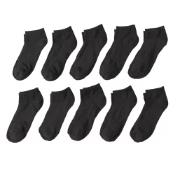 Boys Tek Gear® 10-pk. Lightweight Low-Cut Performance Socks -Kohl's Shop 1319319 Black Tie