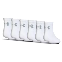 Boys Under Armour 6-Pack Quarter Socks 11 Boys Under Armour 6-Pack Quarter Socks -Kohl's Shop 2861819 ALT2