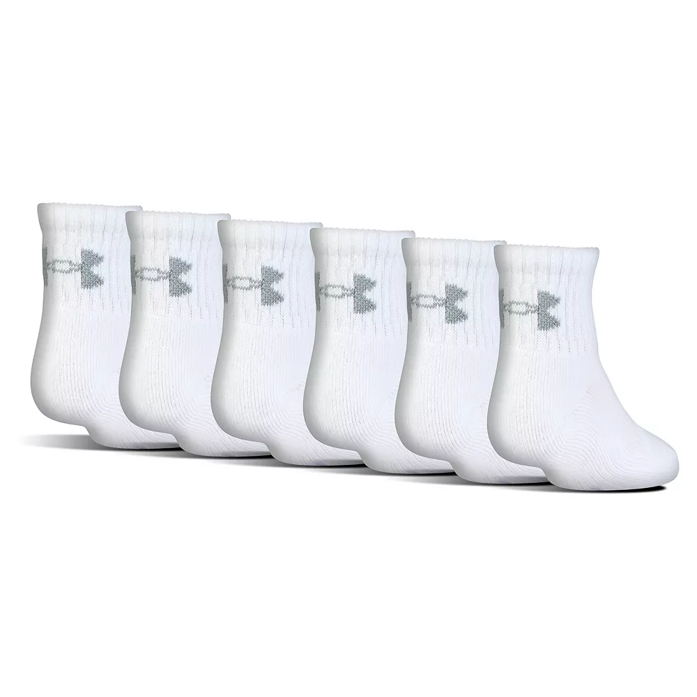 Boys Under Armour 6-Pack Quarter Socks 7 Boys Under Armour 6-Pack Quarter Socks - Image 5