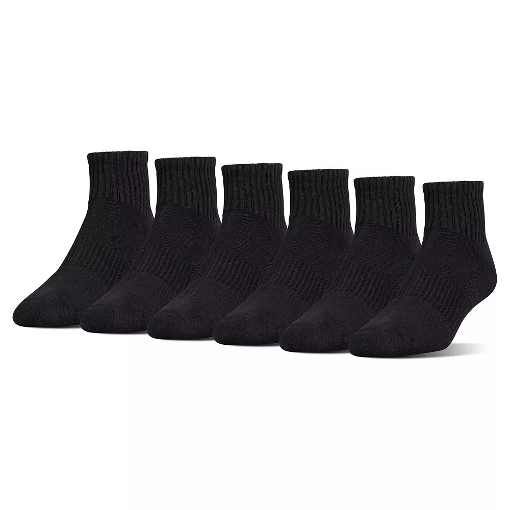 Boys Under Armour 6-Pack Quarter Socks 3 Boys Under Armour 6-Pack Quarter Socks