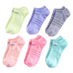Girl's adidas 6-Pack Superlite No-Show Socks -Kohl's Shop 3004487 Bright