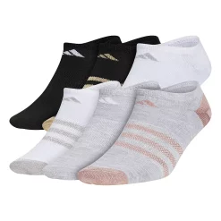 Girl's adidas 6-Pack Superlite No-Show Socks -Kohl's Shop 3004487 Heather White Shine
