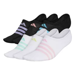Girl's adidas 6-Pack Superlite No-Show Socks -Kohl's Shop 3004487 White Pink Black