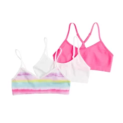 Girls 7-16 Maidenform® 3-pack Beginner Crop Bras -Kohl's Shop 3278233 Painted Stripes