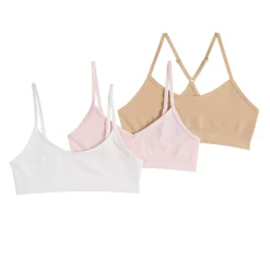 Girls 7-16 Maidenform® 3-pack Beginner Crop Bras -Kohl's Shop 3278233 Pink White Nude