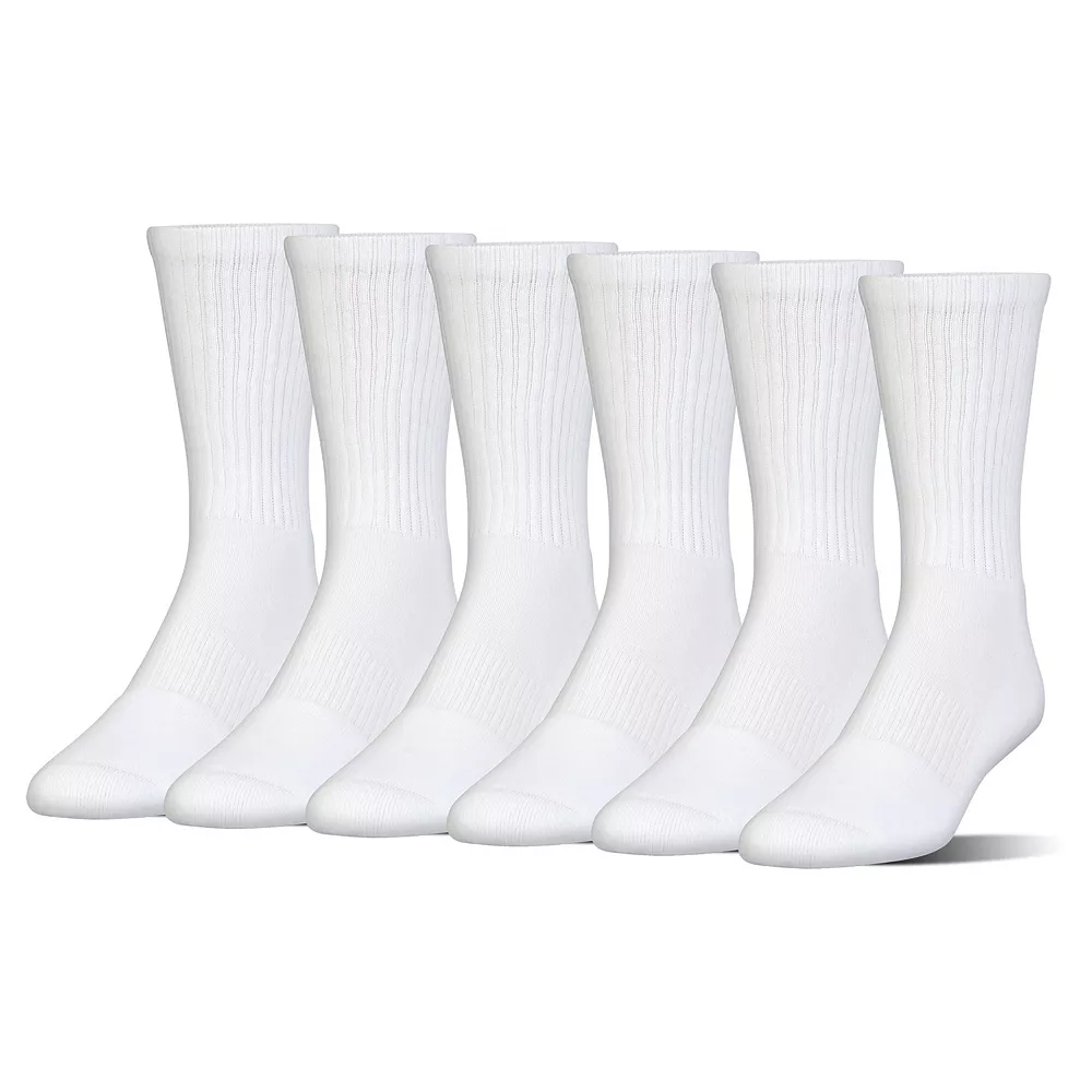 Boys Under Armour Charged Cotton 6-Pack Crew Socks 5 Boys Under Armour Charged Cotton 6-Pack Crew Socks - Image 3