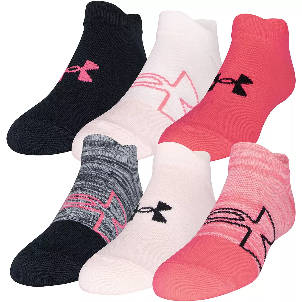Girls Under Armour 6-pack Essential 2.0 No-Show Socks 8 Girls Under Armour 6-pack Essential 2.0 No-Show Socks - Image 6