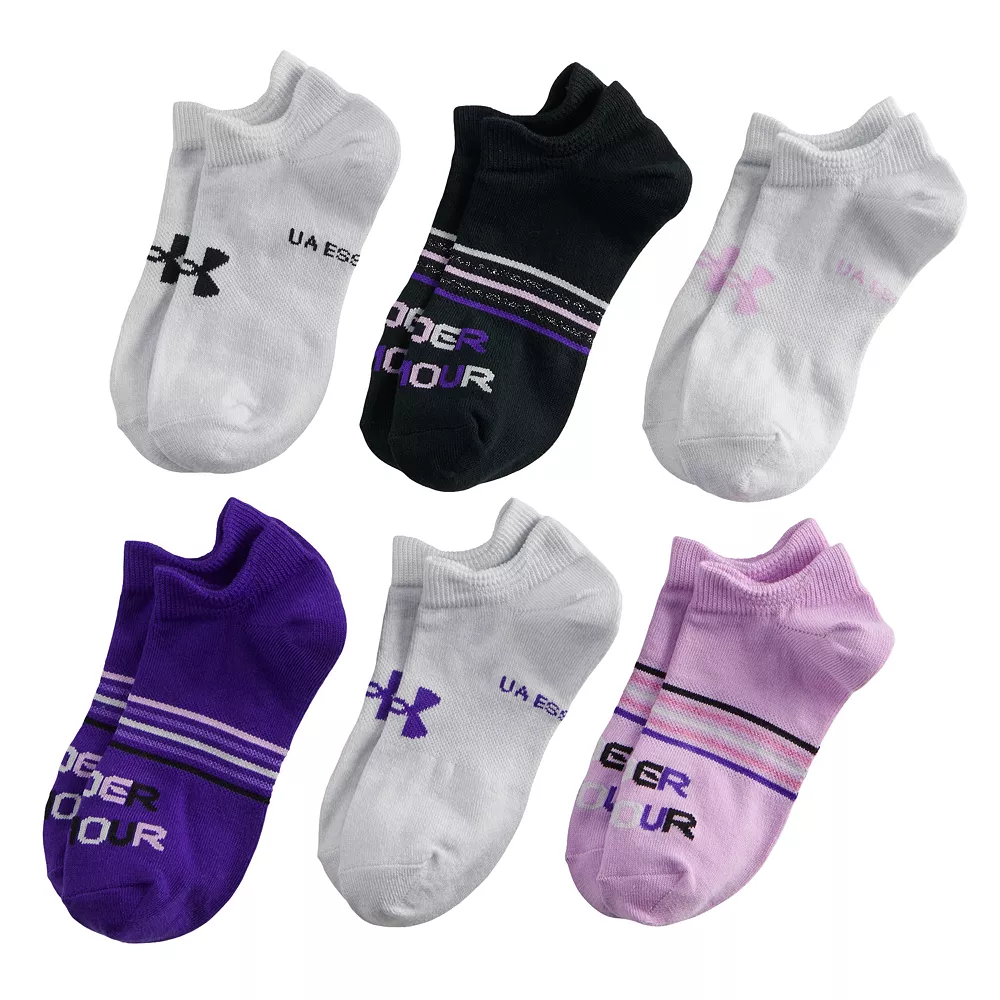 Girls Under Armour 6-pack Essential 2.0 No-Show Socks 10 Girls Under Armour 6-pack Essential 2.0 No-Show Socks - Image 8