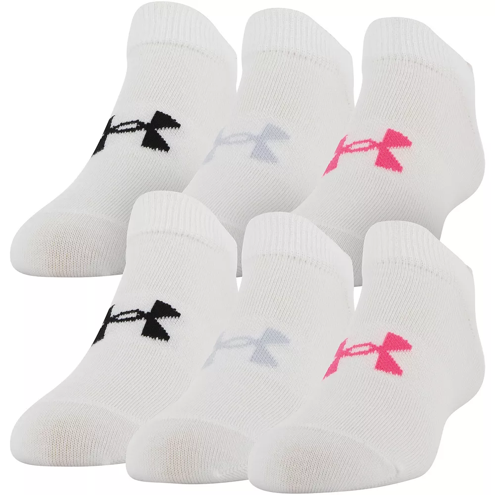 Girls Under Armour 6-pack Essential 2.0 No-Show Socks 3 Girls Under Armour 6-pack Essential 2.0 No-Show Socks