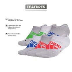 Boys adidas Superlite 6 Pack No Show Socks -Kohl's Shop 3690797 ALT4