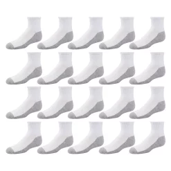 Boys Tek Gear® 20-Pack Lightweight Performance Ankle Socks -Kohl's Shop 3758294 White Gray
