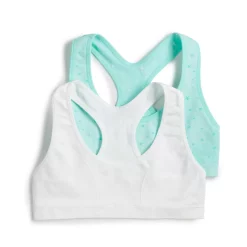 Girls 4-16 Maidenform® 2-Pack Seamless Racerback Bras -Kohl's Shop 3770393 Blue Star White