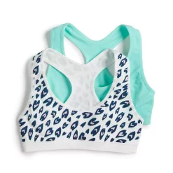 Girls 4-16 Maidenform® 2-Pack Seamless Racerback Bras -Kohl's Shop 3770393 Heart Blue