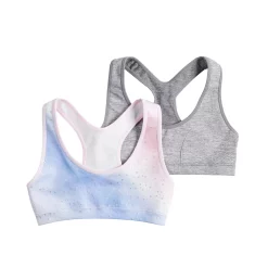 Girls 4-16 Maidenform® 2-Pack Seamless Racerback Bras -Kohl's Shop 3770393 Silver Stars Gray