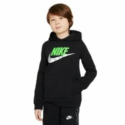 Kids 7-20 Nike Club Fleece Pullover Hoodie -Kohl's Shop 4227111 Black Green Strike