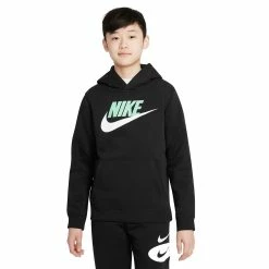 Kids 7-20 Nike Club Fleece Pullover Hoodie -Kohl's Shop 4227111 Black Mint Foam