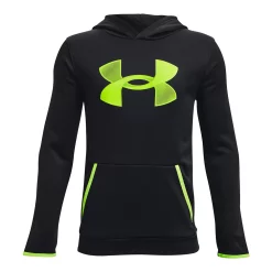 Boys 8-20 Under Armour Armour Fleece® Big Logo Hoodie -Kohl's Shop 4243487 Black Vis Yellow