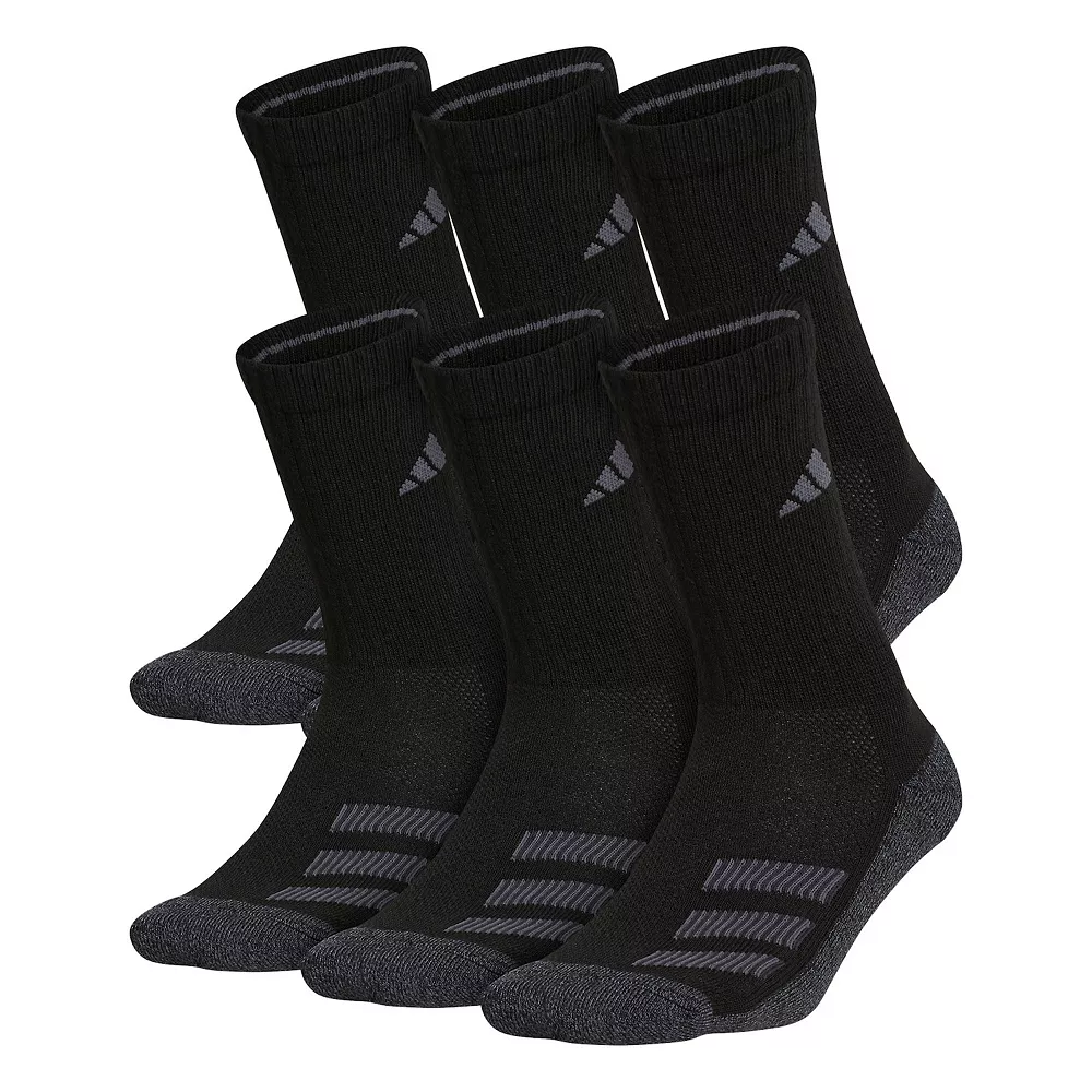 Boy's adidas Cushioned Angle Stripe 6-Pack Crew Socks 8 Boy's adidas Cushioned Angle Stripe 6-Pack Crew Socks - Image 6