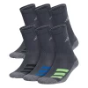 Boy's adidas Cushioned Angle Stripe 6-Pack Crew Socks -Kohl's Shop 4249526 Onix Marled