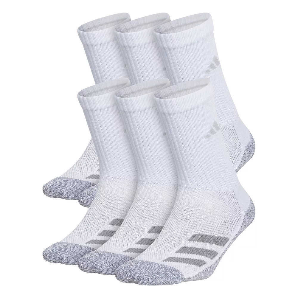 Boy's adidas Cushioned Angle Stripe 6-Pack Crew Socks 4 Boy's adidas Cushioned Angle Stripe 6-Pack Crew Socks - Image 2