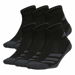 Boy's adidas Cushioned Angle Stripe 6-Pack Quarter Socks -Kohl's Shop 4249527 Black Marled