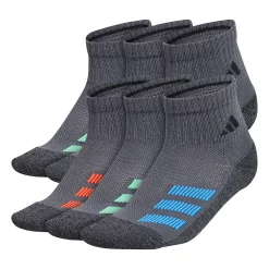 Boy's adidas Cushioned Angle Stripe 6-Pack Quarter Socks -Kohl's Shop 4249527 Grey Marled