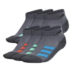 Boy's adidas Cushioned Angle Stripe 6-Pack Low Cut Socks -Kohl's Shop 4249529 Grey Marled