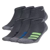 Boy's adidas Cushioned Angle Stripe 6-Pack Low Cut Socks -Kohl's Shop 4249529 Onix Marled