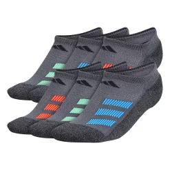 Boy's adidas Cushioned Angle Stripe 6-Pack No Show Socks -Kohl's Shop 4249530 Grey Marled