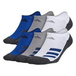 Boy's adidas Cushioned Angle Stripe 6-Pack No Show Socks -Kohl's Shop 4249530 Royal White