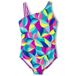 Girls Lands' End Sporty One Piece Swimsuit -Kohl's Shop 4587344 Fun Leaf Print