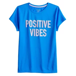 Girls 7-16 Tek Gear® Graphic Tee in Regular & Plus Size -Kohl's Shop 4629645 Blue Positive Vibes