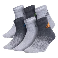 Boys adidas 6 Pack Superlite Quarter Socks 13 Boys adidas 6 Pack Superlite Quarter Socks -Kohl's Shop 4638808 White Gray Marl