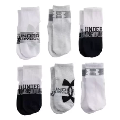 Boys Under Armour 6-Pack Essential Quarter-Cut Socks -Kohl's Shop 4640355 Gray White