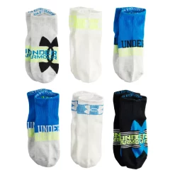 Boys Under Armour 6-Pack Essential Quarter-Cut Socks -Kohl's Shop 4640355 Halo White Cruise Blue