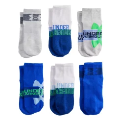 Boys Under Armour 6-Pack Essential Quarter-Cut Socks -Kohl's Shop 4640355 Versa Blue