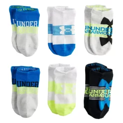 Boys Under Armour 6-Pack Essential Lite No-Show Socks -Kohl's Shop 4640375 Gray White Blue