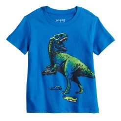 Toddler Boy / Boys 4-12 Jumping Beans® Adaptive Double-Layer Graphic Tee -Kohl's Shop 4672496 Blue Dino