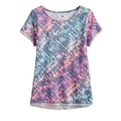Girls 4-20 SO® Adaptive Tee -Kohl's Shop 4781005 Diagnol Gray