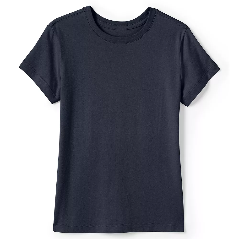 Girls 4-7 Lands' End School Uniform Short Sleeve Essential Tee 4 Girls 4-7 Lands' End School Uniform Short Sleeve Essential Tee - Image 2