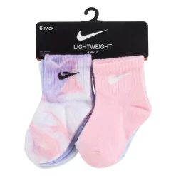 Baby / Toddler Girl Nike 6 Pack Tie Dyed Ankle Socks -Kohl's Shop 4806066 ALT4