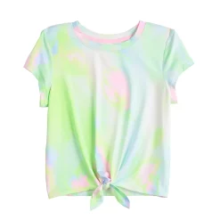 Girls 7-16 Tek Gear® Knot Front Fashion Tee in Regular & Plus Size -Kohl's Shop 4835933 Pink Geometric