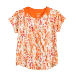 Girls 7-16 Tek Gear® Short Sleeve Performance Tee in Regular & Plus Size -Kohl's Shop 4849375 Orange Animal