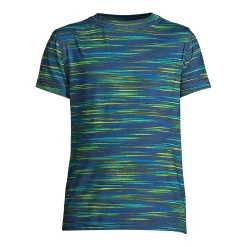 Boys 8-20 Lands' End Short Sleeve Active Pattern Tee in Husky -Kohl's Shop 4869941 Blue Green Space Dye