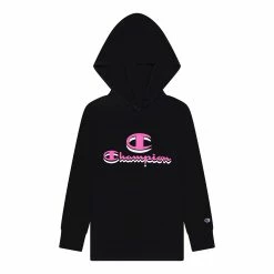 Girls 7-16 Champion® Script Hooded Tee -Kohl's Shop 4945613 Black
