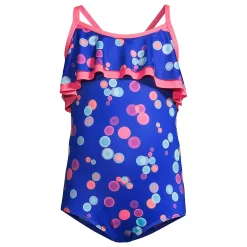 Girls 3-10 Lands' End Ruffle One-Piece Swimsuit -Kohl's Shop 4952432 Blue Bubbles