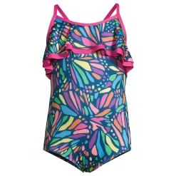 Girls 3-10 Lands' End Ruffle One-Piece Swimsuit -Kohl's Shop 4952432 Deep Teal Butterfly