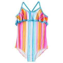 Girls 3-10 Lands' End Ruffle One-Piece Swimsuit -Kohl's Shop 4952432 Painted Stripe