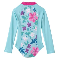 Girls 4-16 Lands' End Long Sleeve Half Zip One-Piece Swimsuit -Kohl's Shop 4952504 ALT