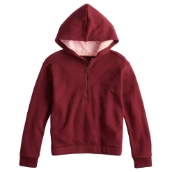 Girls 7-16 Tek Gear® Ultrasoft Fleece 1/4-Zip Hoodie in Regular & Plus -Kohl's Shop 4972462 Chilled Wine